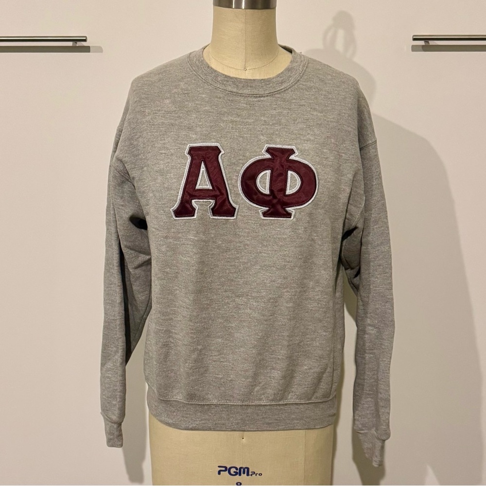 Alpha Phi Sorority Gray Crewneck Sweatshirt